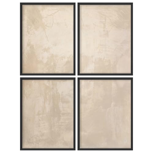 SIGNWIN Framed Poster Set Minimal Neutral Beige Abstract Illustrations Modern Art Decorative Minimalist Multicolor for Bedroom - 11"x14"x4 BLACK - color: AD03-2601-YUK07, size: 11"L x 14"W, style: Black Frame