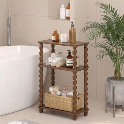 dreampossible Narrow Side Table 3-Tier, Skinny End Table with Solid Wood Legs for Small Spaces, Slim Console Table Nightstand for Living Room Bedroom Sofa Gap, Thin Bedside Table with Storage Shelf - size: Rectangle(7.9''x15.7''x24.7'')