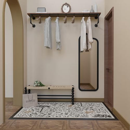 Clothes Rack 60in, Wall Mounted Garment Racks with Real Wood Shelf, Heavy Duty Hanging Clothes Rack, Multi-Purpose Hanging Rod, Space-Saving Closet Storage - color: Brown, size: 1T60IN