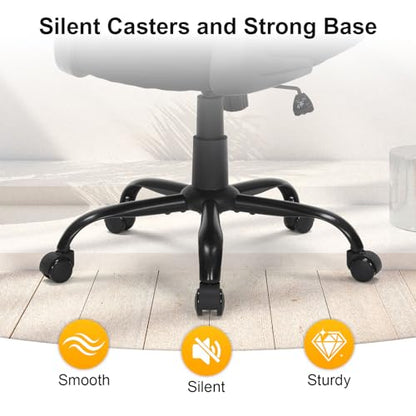 Ergonomic Mesh Office Chair with Adjustable Lumbar Support, Flip-Up Arms & Rolling Swivel Base, Breathable Computer Desk Chair for Home Office, Study & Remote Work, Black
