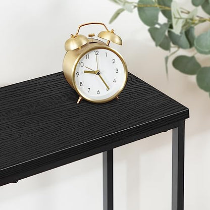 HOOBRO Narrow Console Table, 29.5" Small Entryway Table, Thin Sofa Table, Side Table, Display Table, for Hallway, Bedroom, Living Room, Foyer, Black BK75XG01 - color: Black