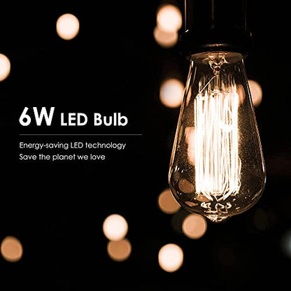 Standing Lamp with Glass Shade, Modern Industrial Floor Lamp with Foot Switch, Bright 6W LED for Living Room and Bedroom - color: Black