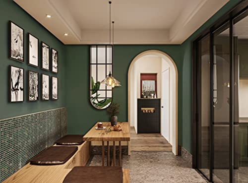 236''x23.6'' Green Peel and Stick Wallpaper Contact Paper Modern Self Adhesive Wall Paper Removable Renter Friendly Textured Solid Color Shelf Cabinet Vinyl Roll (236''x23.6'',Dark Green) - color: Dark Green, size: 23.6" x 236"