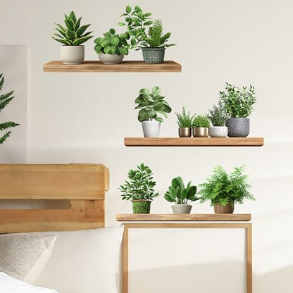 Green Plant Wall Decals 3D Bonsai Tropical Betterfly Wall Sticker Creative Vinyl Peel and Stick Removable Wall Art Decor for Living Room Bedroom Home Office (Green Plant 6) - style: Green Plant 6
