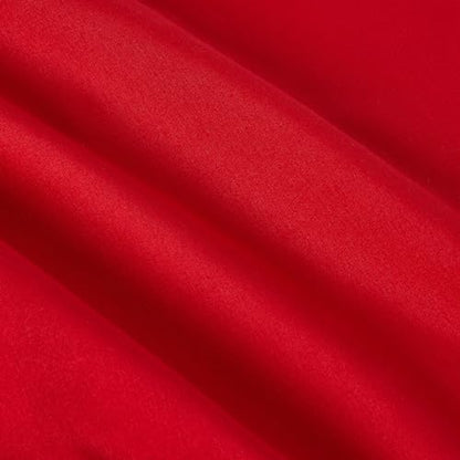 Amazon Basics 3-Piece Soft Microfiber Kids' Comforter and Pillow Sham Set, Full/Queen, Red, Solid - color: Red, size: Full/Queen