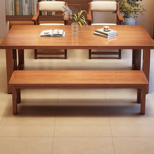 Rustic Farmhouse Bench Thickened Solid Wood Bench Vintage Skinny Dining Bench 31.5"- 78.7"L Narrow Entryway Bench For Living Room, Dining Room,End Of Bed, Hallway(Walnut,31.5"Lx11.8"Wx17.7"H)