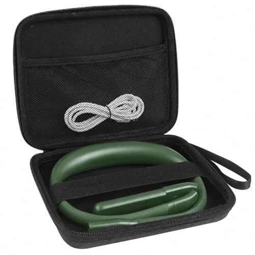 Bendable Neck Light with Storage Case, Dimmable Reading Light | Eye Care, Foldable, Ergonomic, Comfortable, 80H Rechargeable Book Lamp, Knitting Crafting Crocheting Sewing Supplies - color: Green + Storage Case