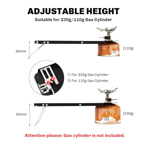 Firemaple Petrel Ultralight Folding Table Aluminum Alloy Table for Camping | Adjustable Height, Linkable Dual-Table Setup, Wide Compatibility, Aluminum Alloy & Stainless Steel, Ultra-Compact, 191g