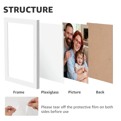 Giftgarden 8x10 Picture Frame Set of 18, Lightweight 8 by 10 Frames Bulk for Gallery Wall Photo Hanging and Tabletop Display, White - color: White*18, size: 8x10