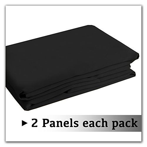 Turquoize Blackout Curtain Panels 63 inch Length Black Out Curtains Thermal Insulated Solid Grommet Window Treatments for Bedroom/Kids Room, 2 Panels, 42 Inch Wide by 63 Inch Long, Black - color: Black, size: 42"W x 63"L (Pack of 2)
