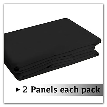 Turquoize Blackout Curtain Panels 63 inch Length Black Out Curtains Thermal Insulated Solid Grommet Window Treatments for Bedroom/Kids Room, 2 Panels, 42 Inch Wide by 63 Inch Long, Black - color: Black, size: 42"W x 63"L (Pack of 2)