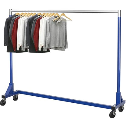 Simple Houseware Industrial Grade Z-Base Garment Rack, 63" W/500Lb, Blue - color: Blue