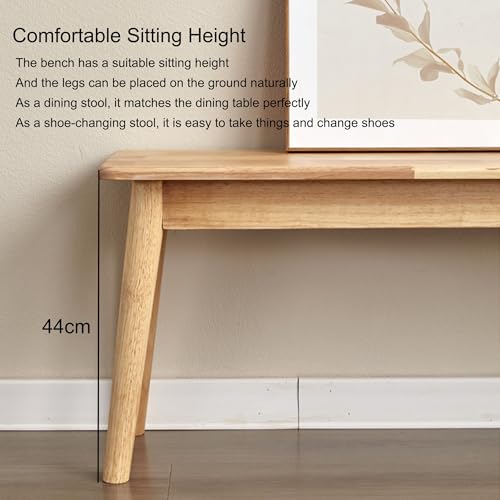 Entryway Wood Bench Seat Dining Table Bench Wooden Bench Indoor End of Bed Bench for Bedroom Narrow Farmhouse Bench Window Seat for Dining Room Bedroom Living Room Hallway(140cm(55in)) - size: 140cm(55in)