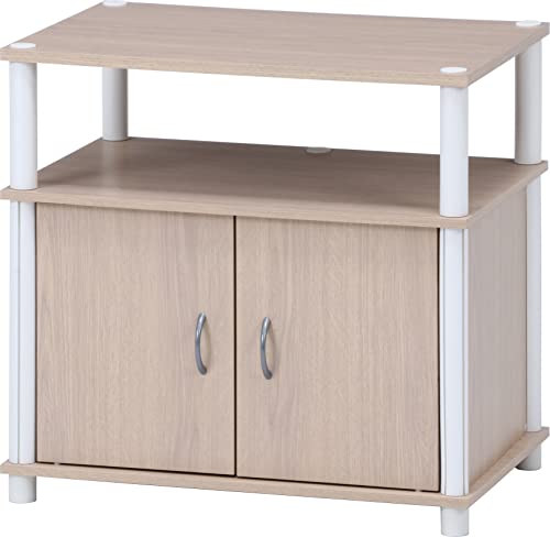 Fuji Boeki 97528 TV Stand, Low Board, Size 24, Width 23.6 inches (60 cm), White Wash, Storage Included - color: Whitewash