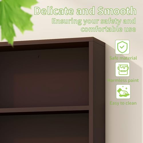 Bathroom Wall Cabinet with Mirror & Towel Bar, Espresso - color: Espresso-with Mirror