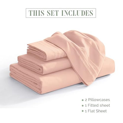 Elegant Comfort Luxury 1500 Premium Hotel Quality Microfiber 4-Piece Sheet Set - Wrinkle Resistant, All Around Elastic Fitted Sheet, Deep Pocket up to 16", Full, Blush - color: Blush, size: Full