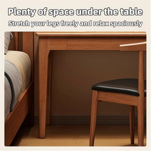 Solid Wood Narrow Desk, Bedroom Writing Desk with Drawers, Office for Home Use, Simple Computer Suitable Office, Bedroom, Study(Natural,80 * 40cm/31.5 15.7in) - color: Natural, size: 80*40cm/31.5*15.7in