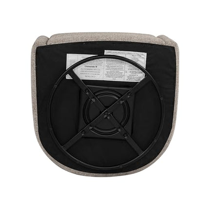 HomePop 360° Swivel Barrel Accent Chair - Midtone Gray Fabric - color: Midtone Gray