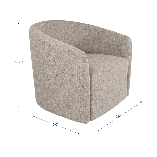HomePop 360° Swivel Barrel Accent Chair - Midtone Gray Fabric - color: Midtone Gray
