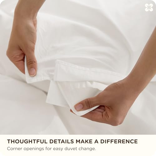 Bedsure PureWoven 100% Cotton Slub Weave Duvet Cover Set, Twin Size, 2-PC | Luxury Linen-Like Textured Bedding Set, Double-Stitched, Easy to Change with Zipper Closure, Slub Coconut White, 68" x 90" - color: 30 - Slub Coconut White (No Comforter), size: T