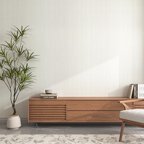 FunStick 24"x200" White Beige Wood Contact Paper Peel and Stick Wood Wallpaper Waterproof Wood Grain Contact Paper for Cabinets Countertop Contact Paper Self Adhesive Wood Wallpaper for Table Walls - size: 200" x 24"
