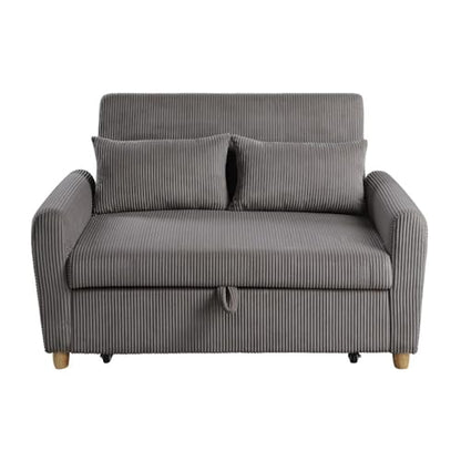 Convertible Sleeper Loveseat with Pull Out Mattress for Small Spaces and Guest Room Use