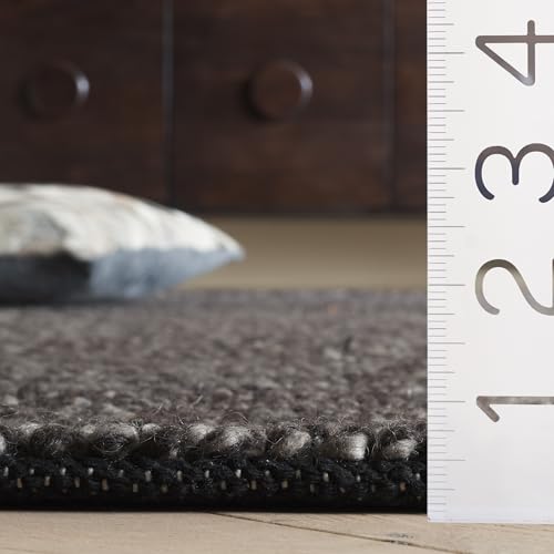 SAFAVIEH Natura Runner Rug 2'3"x7', Wool Knotted Black & Grey NAT425Z - color: Black/Grey, size: 2'3" x 7' (Runner)