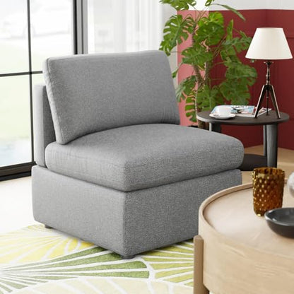 PayLessHere Single Sofa Couch Convertible Sofa 1-Seat Sofa Modular Sectional Sofa Couch for Living Room Bedroom Office,Gray