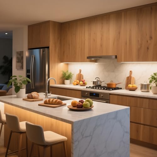 96inch Plug in Under Cabinet Lighting Strip for Kitchen, 120V Bright LED Under Counter Lights 6000k White Slim, Luces para Cocina Bajo Gabinete Under Shelf Wired Light for Sink/Workbench/Bookshelf - size: 96inch