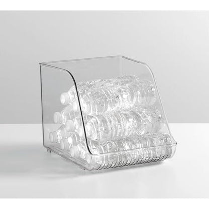 iDesign Plastic Water Bottle Organizer for Fridge, Clear, 4-Pack | Bottle Holder, For Kitchen and Pantry - style: Pack of 4- Tall