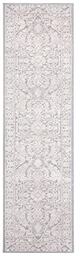 SAFAVIEH Reflection Collection Runner Rug - 2'3" x 6', Light Grey & Cream, Non-Shedding & Easy Cleaning, Ideal for Living Room, Bedroom (RFT665C) - color: Light Grey/Cream, size: 2'3" x 6' (Runner)
