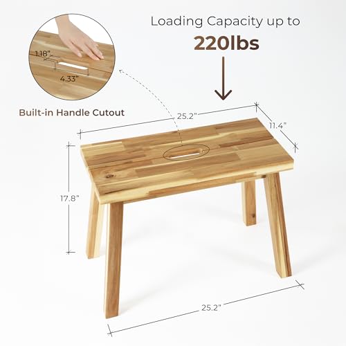 ARROWSTONE Solid Wood Bench for Entryway, Make Up Bench, Bed Bench, Dining, Plant Stand - Wooden Bench Indoor (26 inches) - size: 26 inches