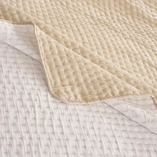 Greenland Home Fashions Homestead Modern Artisan Reversible Matelassé Coverlet Set, 3-Piece King/Cal King, Natural - color: Natural, size: 3-Piece King/Cal King