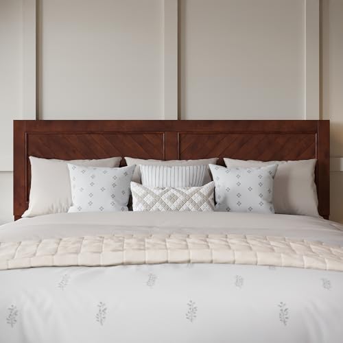 AFI, Canyon King Solid Wood Rustic Farmhouse Headboard, Walnut - color: Walnut, size: King (U.S. Standard)