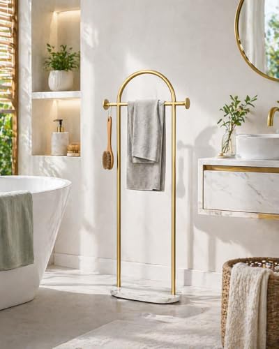 Gold Freestanding Coat Rack, Modern Metal Coat Tree, Sturdy Hall Tree for Entryway, Bedroom, Living Room, Hanging Coats, Hats, Bags - color: A2