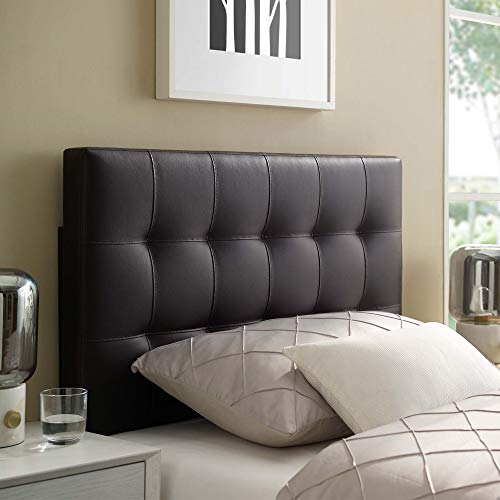 Ergode Lily Twin Upholstered Faux Leather Tufted Headboard | Sophisticated & Durable Bedroom Upgrade