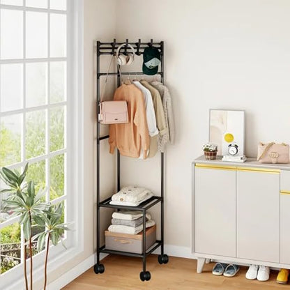 Clothes Rails for Bedroom Bedrooms Corner Clothes Rack Multi-Layer Nightstand Clothes Coat Racks Simple Household Bedroom Floor Standing Hangers Shelve