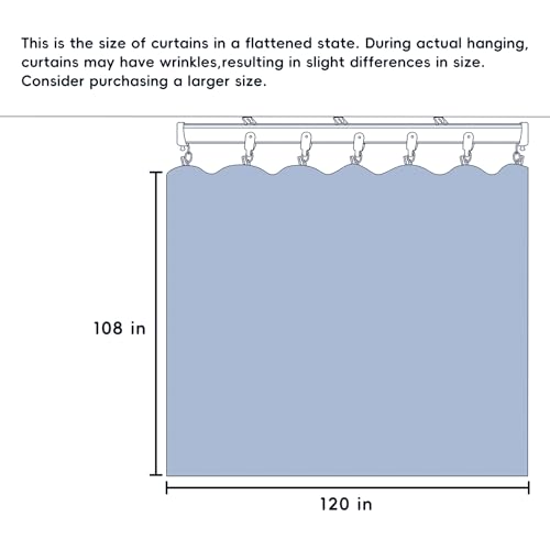 Room Divider Curtains Total Blackout Privacy Curtain Panel Room Thermal Insulated Noise Reduction Curtains for Bedroom Window Living Room Ceiling Track Curtain W 10 ft × H 9 ft Dark-Grey - color: Dark-grey, size: 120"W x 108"L (Pack of 1)