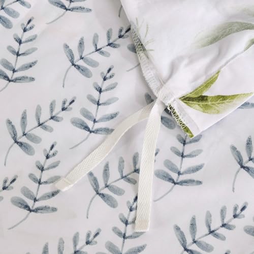 Levtex Home Viviana Blue Reversible Queen Duvet Cover Set (90x94in) with 2 Pillowcases (26x20in) - Floral - Blue, Green, Yellow, White - 100% Cotton Queen Size Duvet Cover Set - Soft, Pre-Washed - color: Blue, size: Duvet Cover - Full/Queen