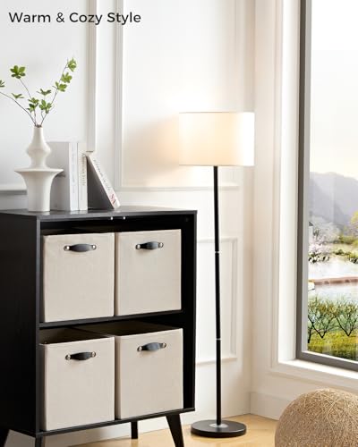 Cube Storage Bins | 10.5"x10.5"x11", Beige, 6 Pack | Multi-Size | 2X Thick Support Board | Vegan Leather Handles | 7.7 oz/yd² Fabric | 11"x11" Drawer Insert Basket - color: Candlelit Beige, size: 10.5"x10.5"x11"