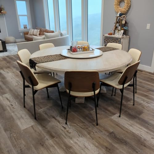 LUNLING Dining Room Chairs Set of 2 Mid Century Modern Retro Beige Faux Leather Chair with Walnut Bentwood Upholstered Seat Metal Legs Kitchen Chairs Adjustable Foot for Kitchen Dining Room - color: Beige, size: Set of 2