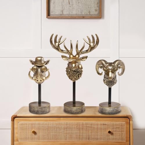 Handcrafted Resin Sculpture (Warthog - Modern Home Decor Accent, Trending Living Room & Office Decor, Elegant Tabletop & Shelf Decor for Desk, Bookshelf, Nightstand - Unique Gift Idea - style: Warthog
