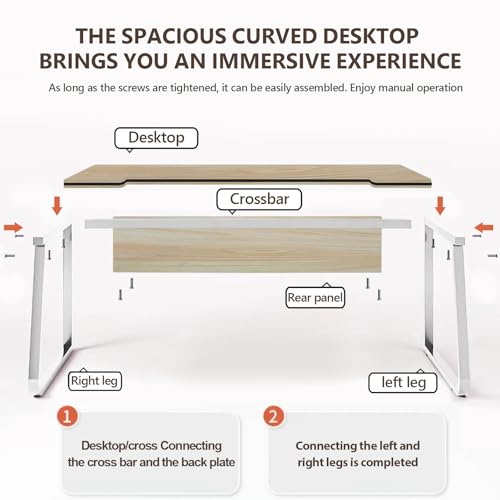 Gaming Desk Computer Writing Table Student Art Modren Simple Style PC Wood Suitable for Home, Office - color: Natural, size: 31.4*19.6