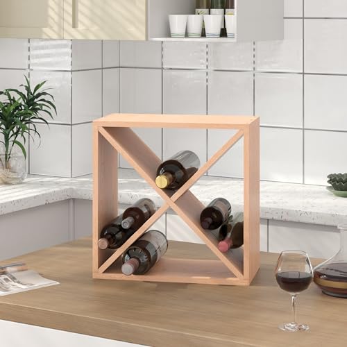Stackable Wine Rack 48 Bottle Liquor Display Storage Cube Free Standing Floor Wine Cabinet for Cellar & Kitchen - size: 48 Bottles