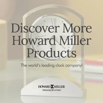 Howard Miller Tribeca Tabletop Alarm Clock – Quartz Movement, Brushed Aluminum Base & Beveled Glass Accents