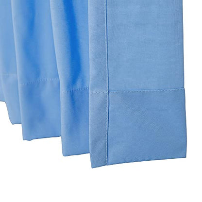 5ft Wide x 7ft Tall Room Divider Privacy Partation Curtains | 1 Panel, Blue, Cubicle Curtain With Flexible Flat Hooks, Privacy Screen, 84 Inches Long, 60W x 84L - color: Blue, size: 60"W x 84"L (Pack of 1)