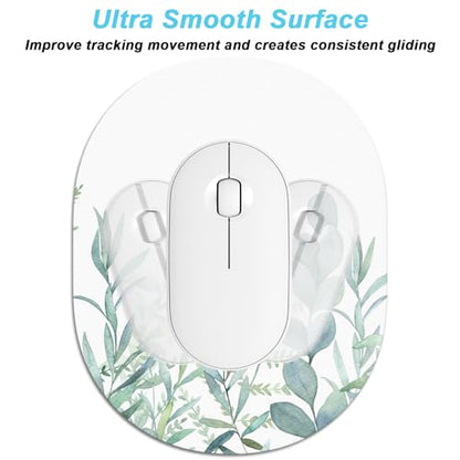 Rimilak Small Mouse Pad 6 x 8 Inch, Takes up Wrist and Mouse Space, Waterproof Compact Mini Mouse Mat for Laptop Computer Wireless Mouse Keyboard Home Office Travel,Green Leaves - color: Green Leaves, size: 8L x 6W inches