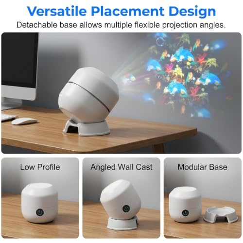 Dynamic Rotating LED Projector Light, 360° Rotating Ocean Wave Night Light Projector, Multi-Angle Projection Base, for Bedroom, Home Theater, Meditation and Relaxation (Ocean) - color: Ocean