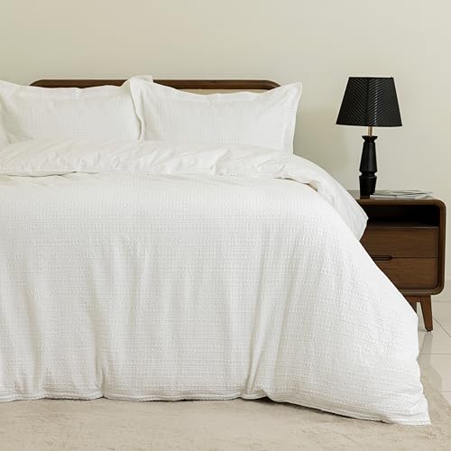 Dreamology Queen Duvet Cover, Waffle Weave Duvet Cover,100% Cotton Waffle | Duvet Cover with Zipper Closure, Soft Textured & Breathable Duvet Cover Set,Bedding Duvets Covers 3 Pieces (Cloud White) - color: Cloud White, size: Queen