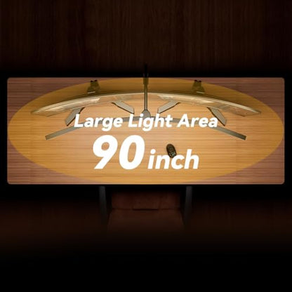 Adjustable LED Desk Lamp with Clamp, 4-Head Eye-Caring CRI95+ Desk Light, Stepless Dimming & Color Temp Remote Control, Flexible Neck, 5-Mode for Reading, Computer, Crafting, 90" Wide Desk Coverage - color: Black